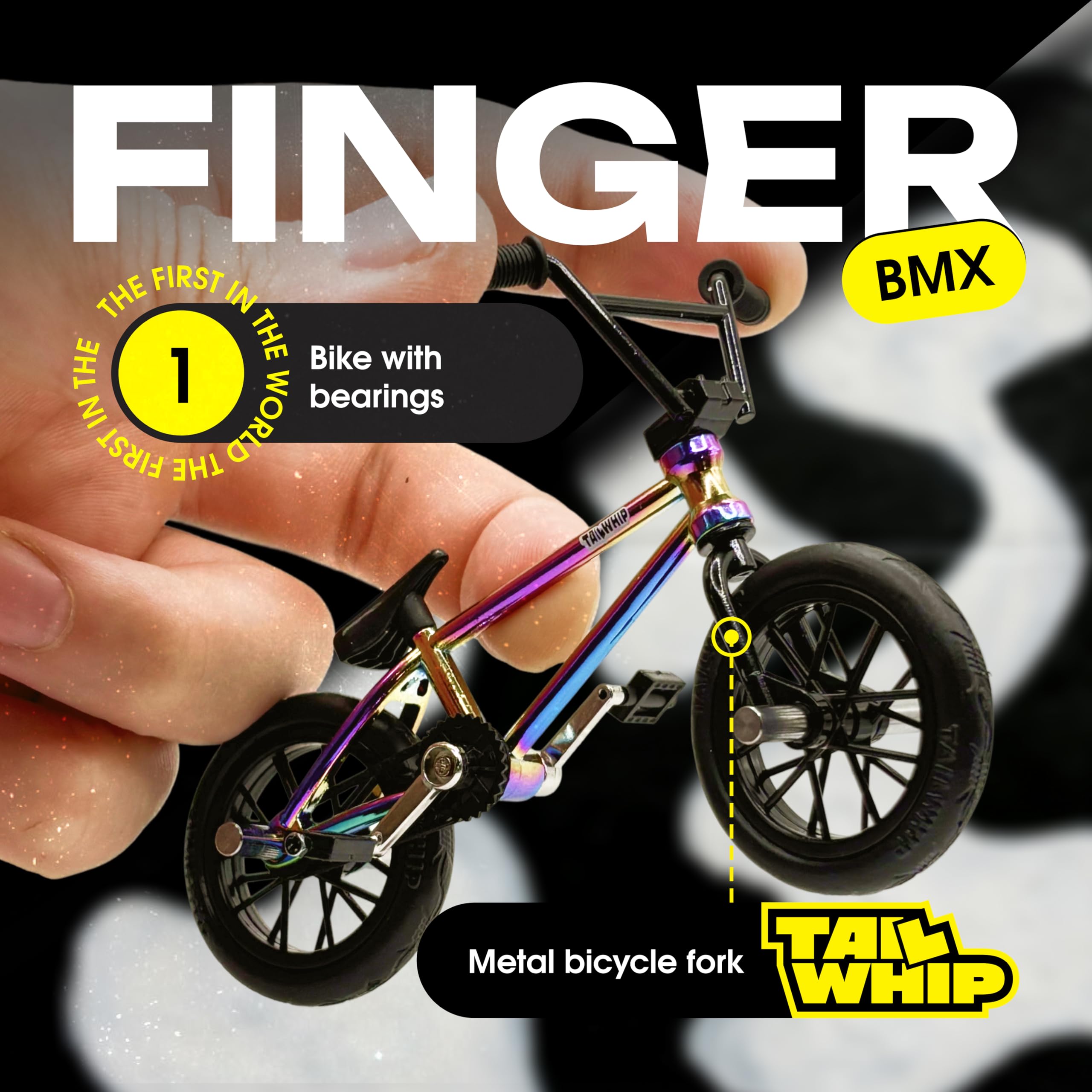 Amazon | TAILWHIP Finger BMX、本物のメタルベアリング付きミニバイク